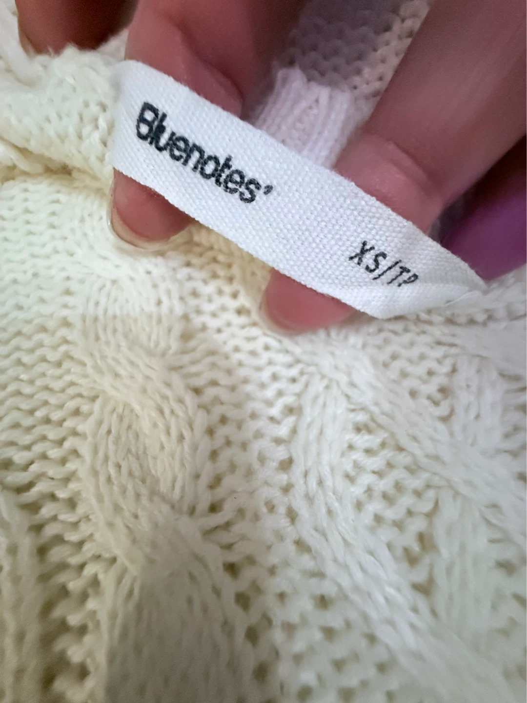 Bluenotes Cream Cable Knit Sweater - photo 4