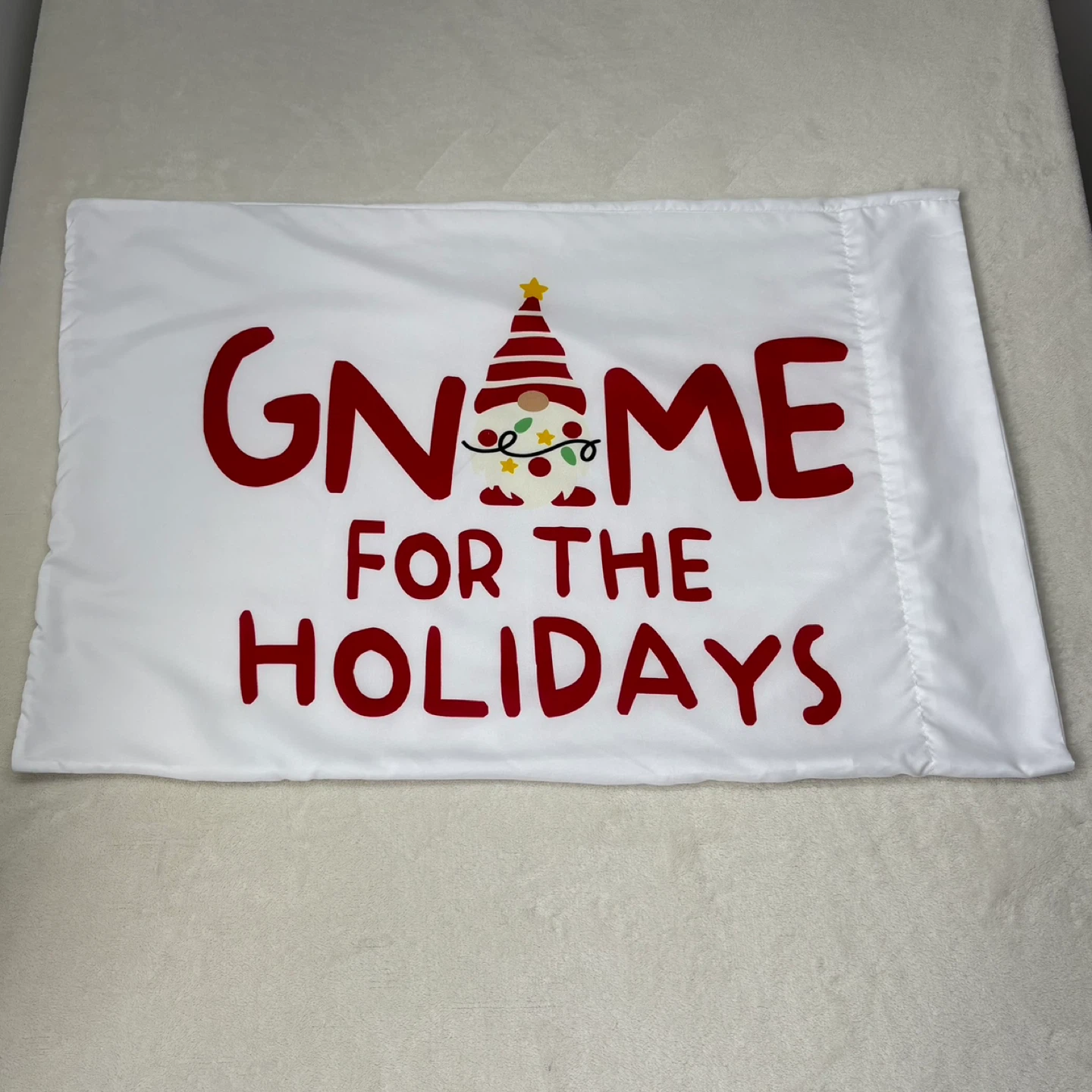Gnome For The Holidays Pillowcase Standard Size Festive - photo 2
