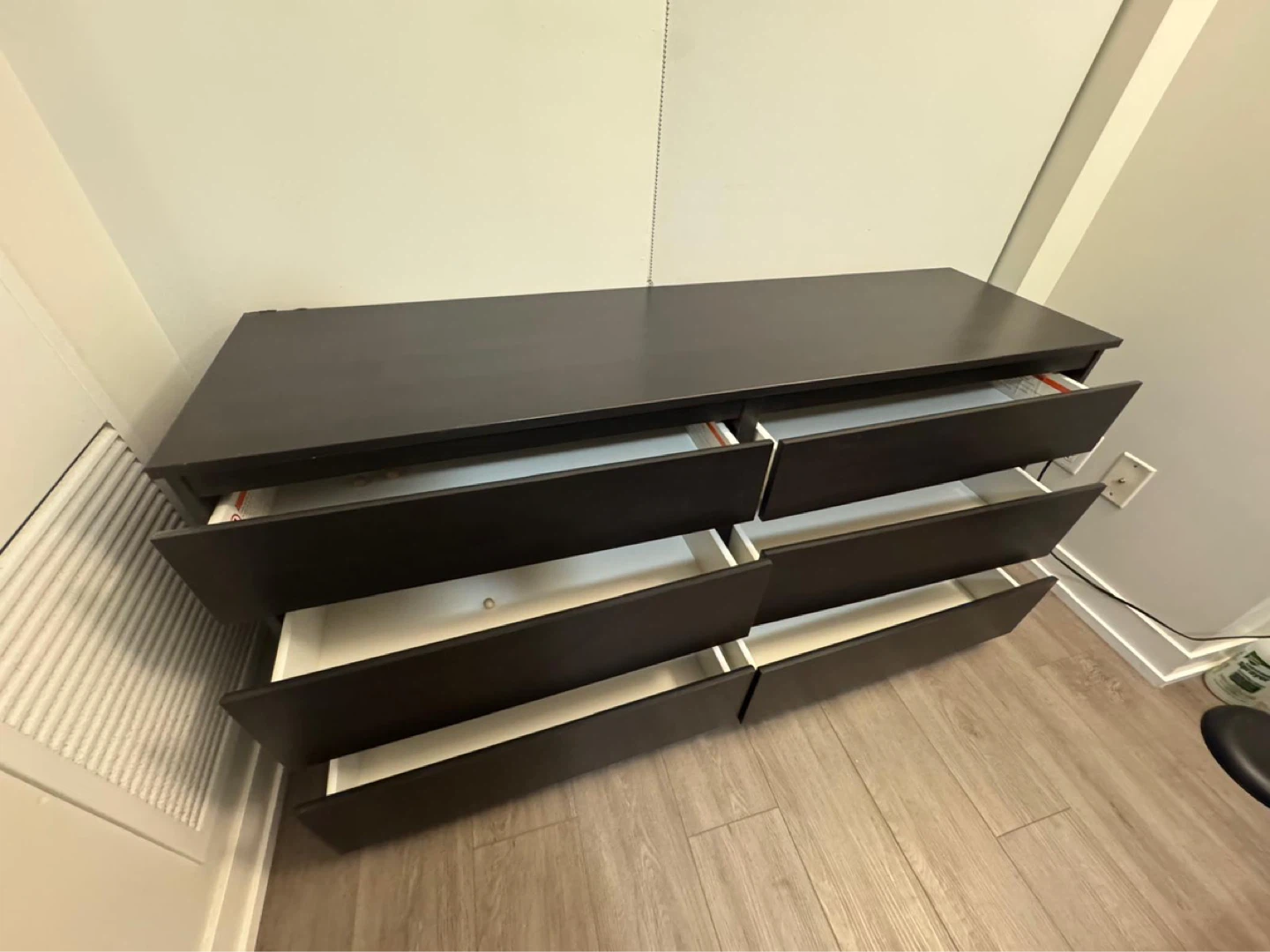 Ikea Nalm Dark Brown 6-Drawer Dresser