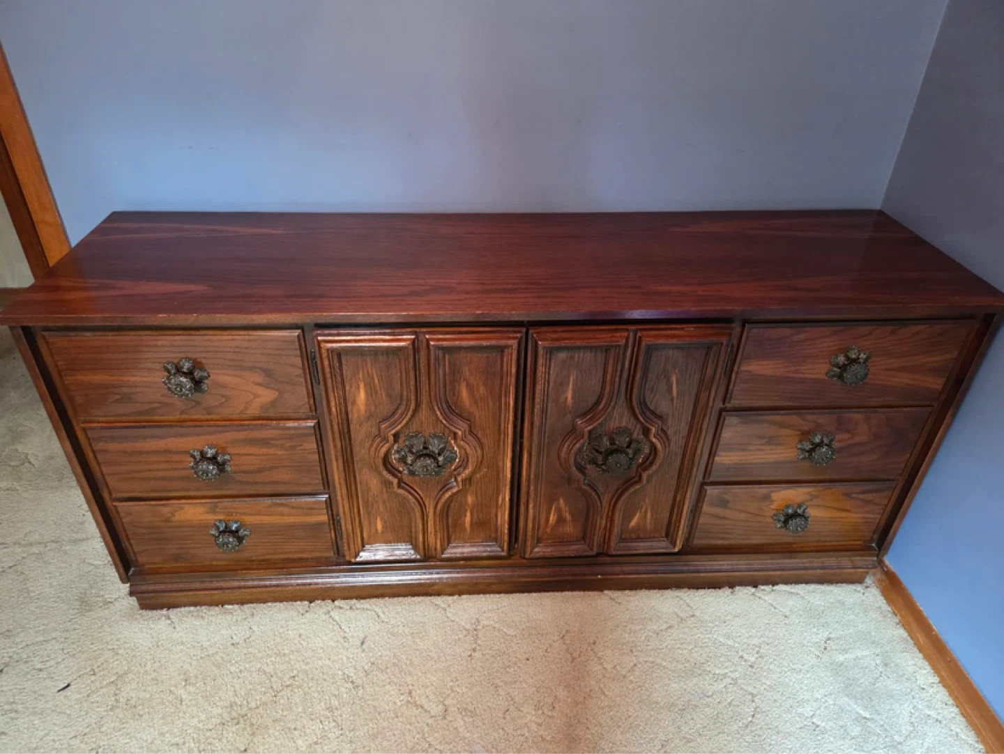 Wooden Dresser with 9 Drawers