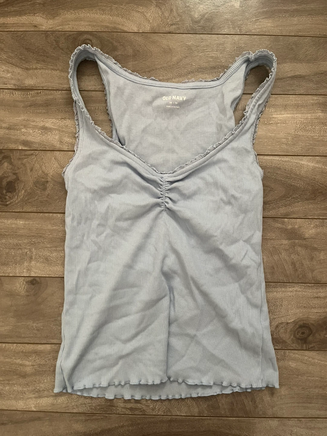 Old Navy Baby Blue Ribbed Tank Top