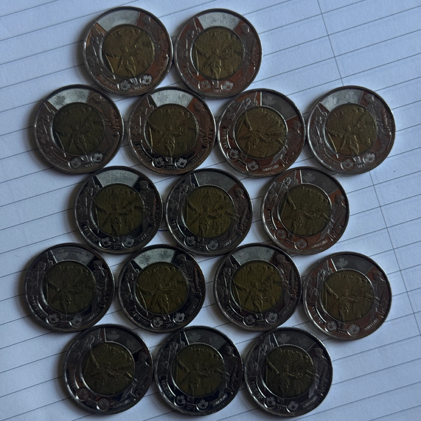 Canada 2014 Remembrance Day 2 Dollar Coins
