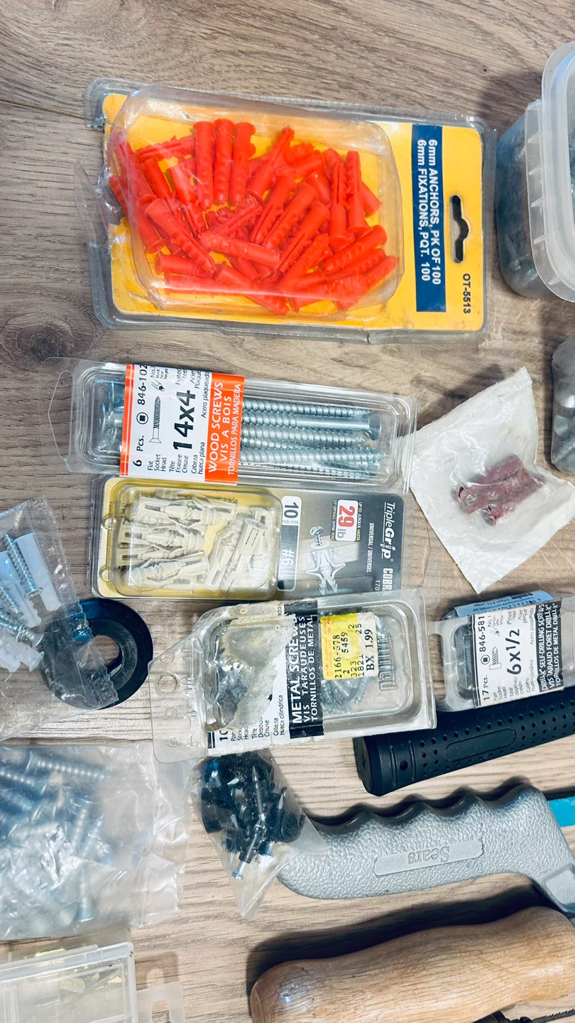 Hand Tools & Hardware Lot – Hammer, Saws, Screws - photo 3