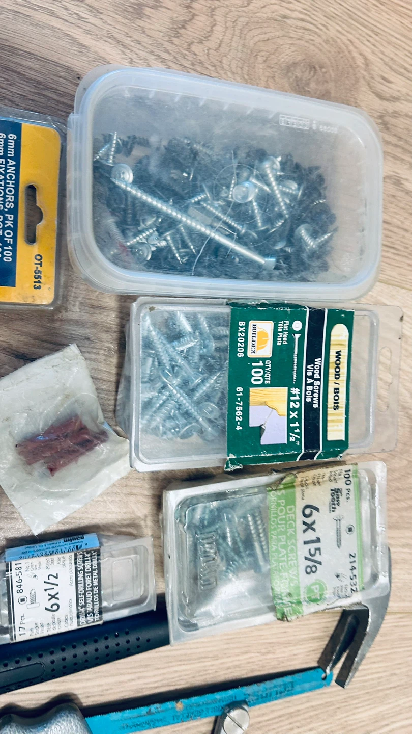 Hand Tools & Hardware Lot – Hammer, Saws, Screws - photo 2