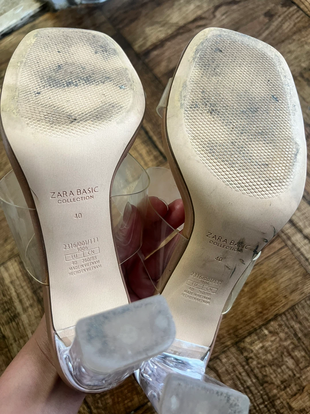 ZARA BASIC COLLECTION Clear Strap Heels - Size 40 - photo 3