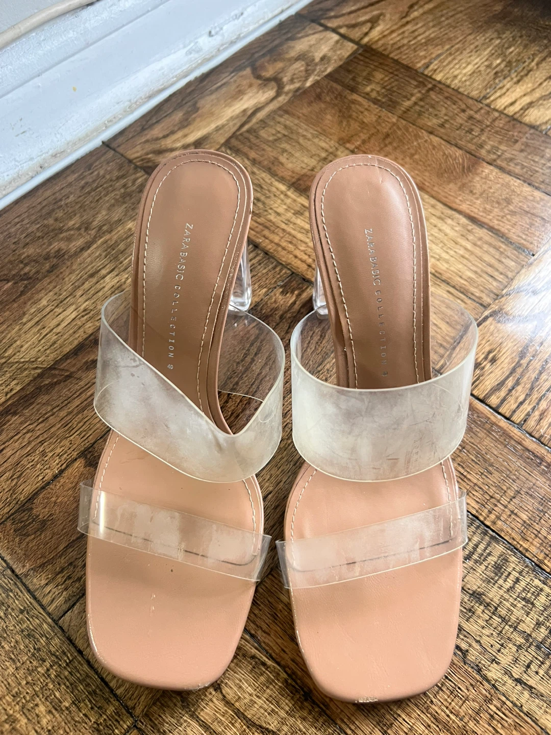 ZARA BASIC COLLECTION Clear Strap Heels - Size 40