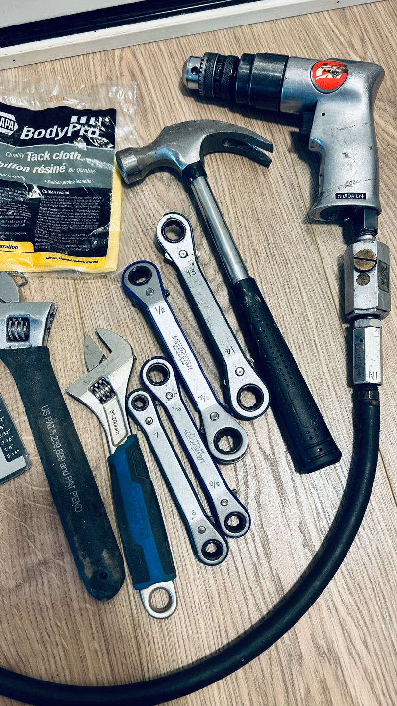 Mechanic Tool Lot – Air Drill, Ratcheting Wrenches - photo 3