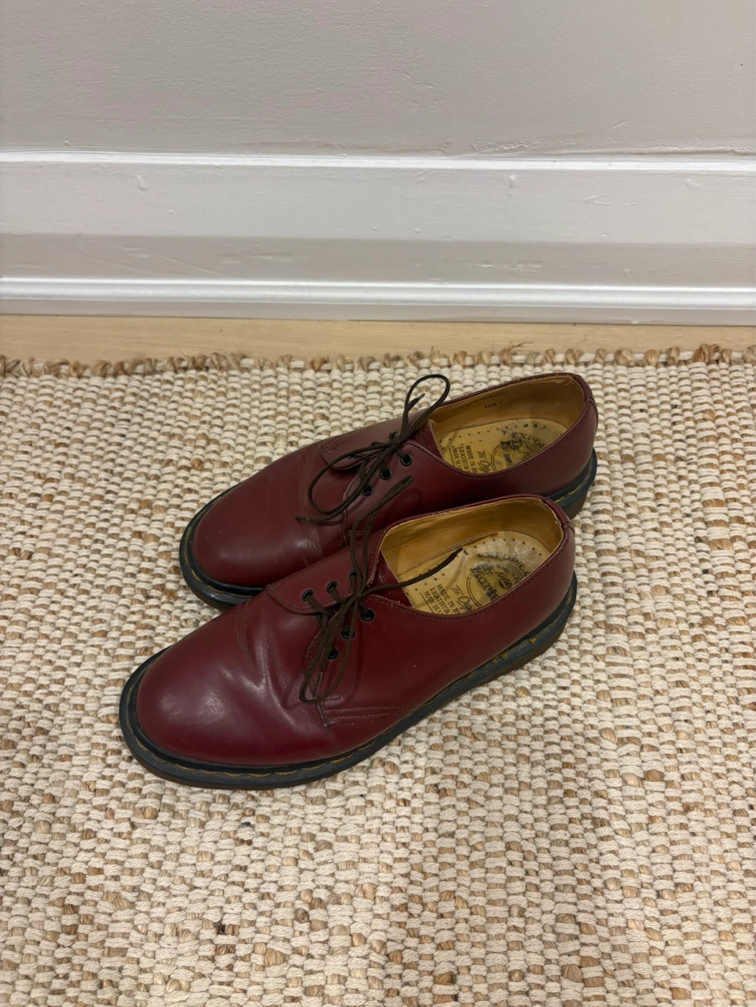 Dr. Martens 1461 Cherry Red Leather Oxford Shoes - photo 2
