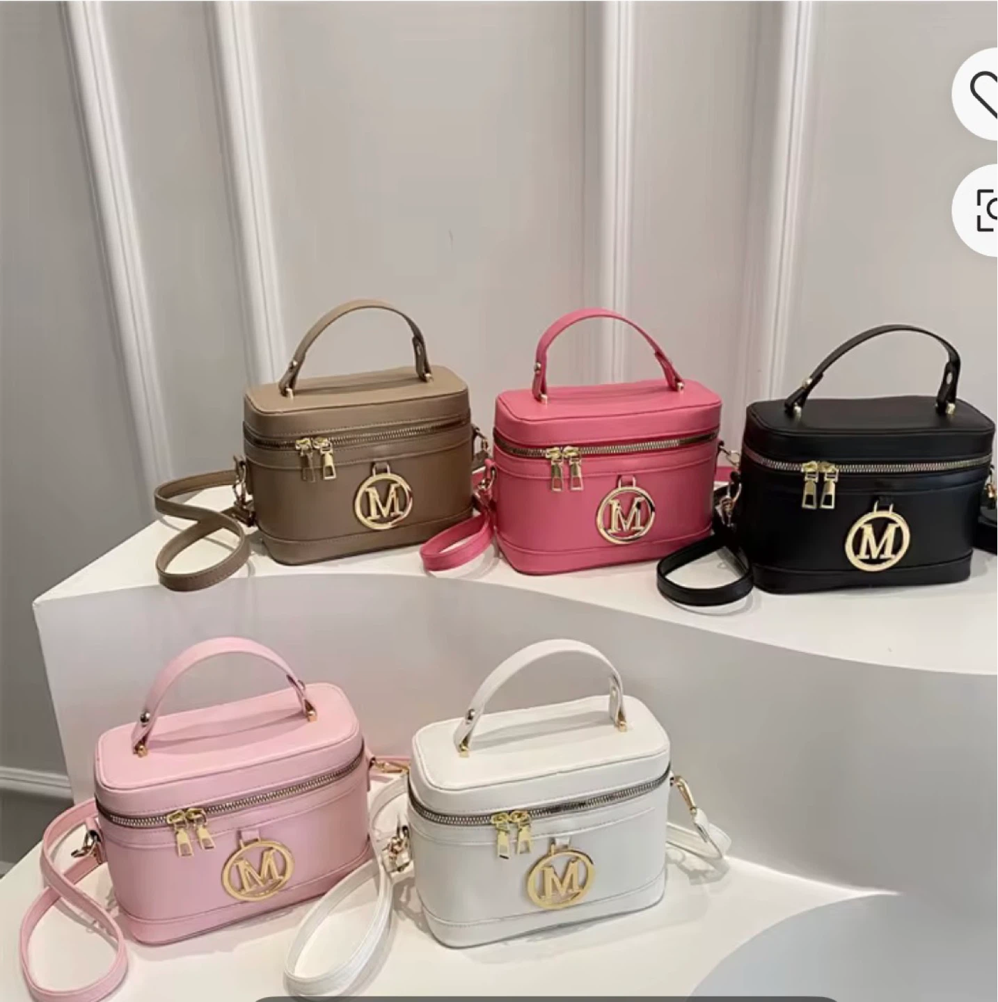 Vanity Bag with 'M' Logo