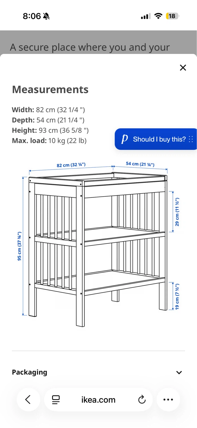 IKEA GULLIVER Changing Table, White - photo 2