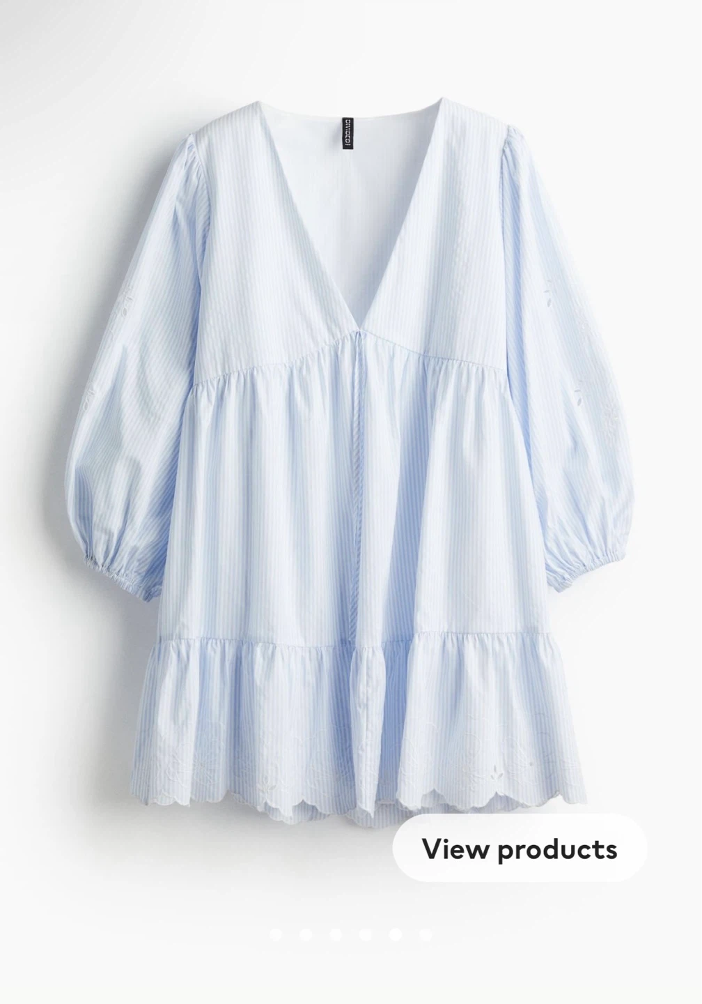 H&M Blue Striped Babydoll Dress ⚽ - photo 3