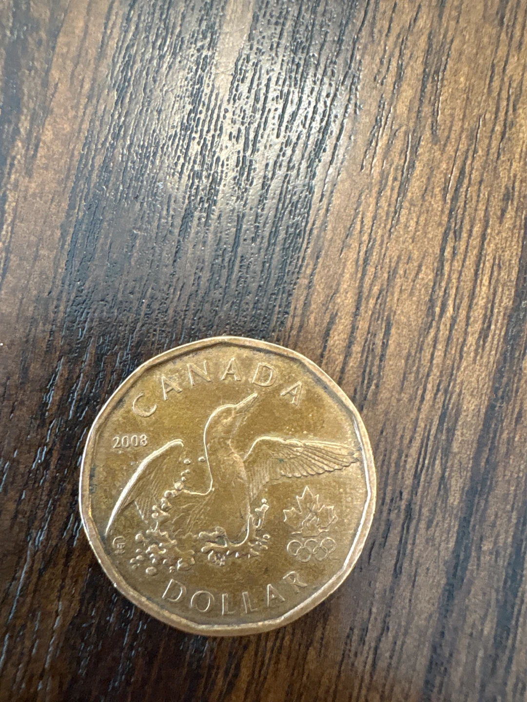 2008 Olympics Canada Loonie
