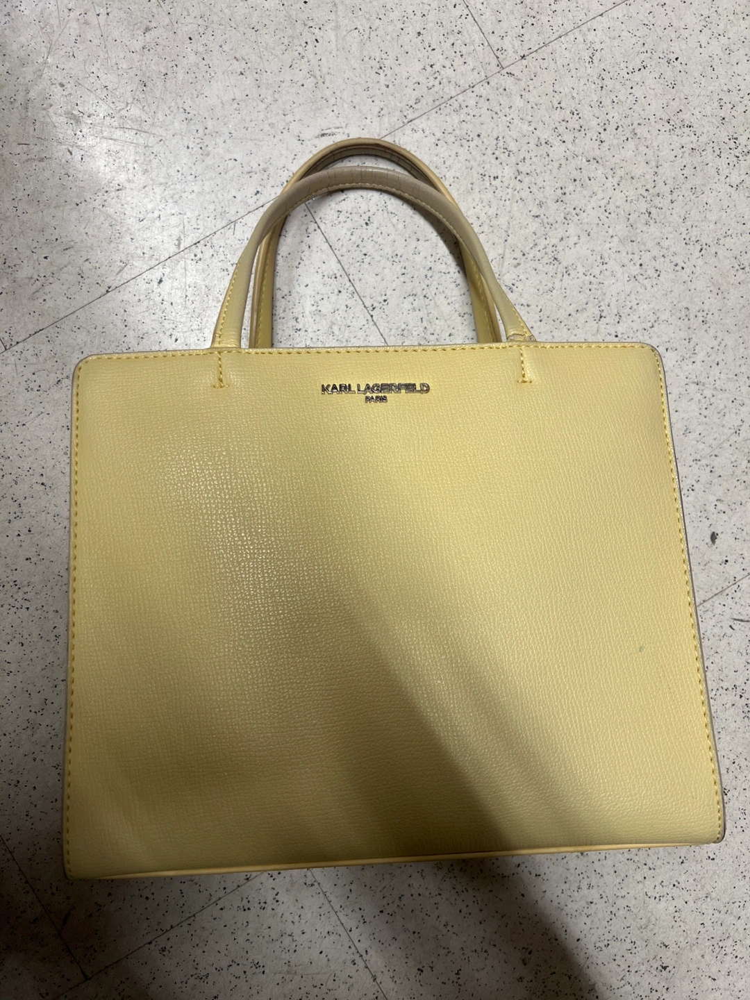 Pastel Yellow Karl Lagerfeld Paris tote bag