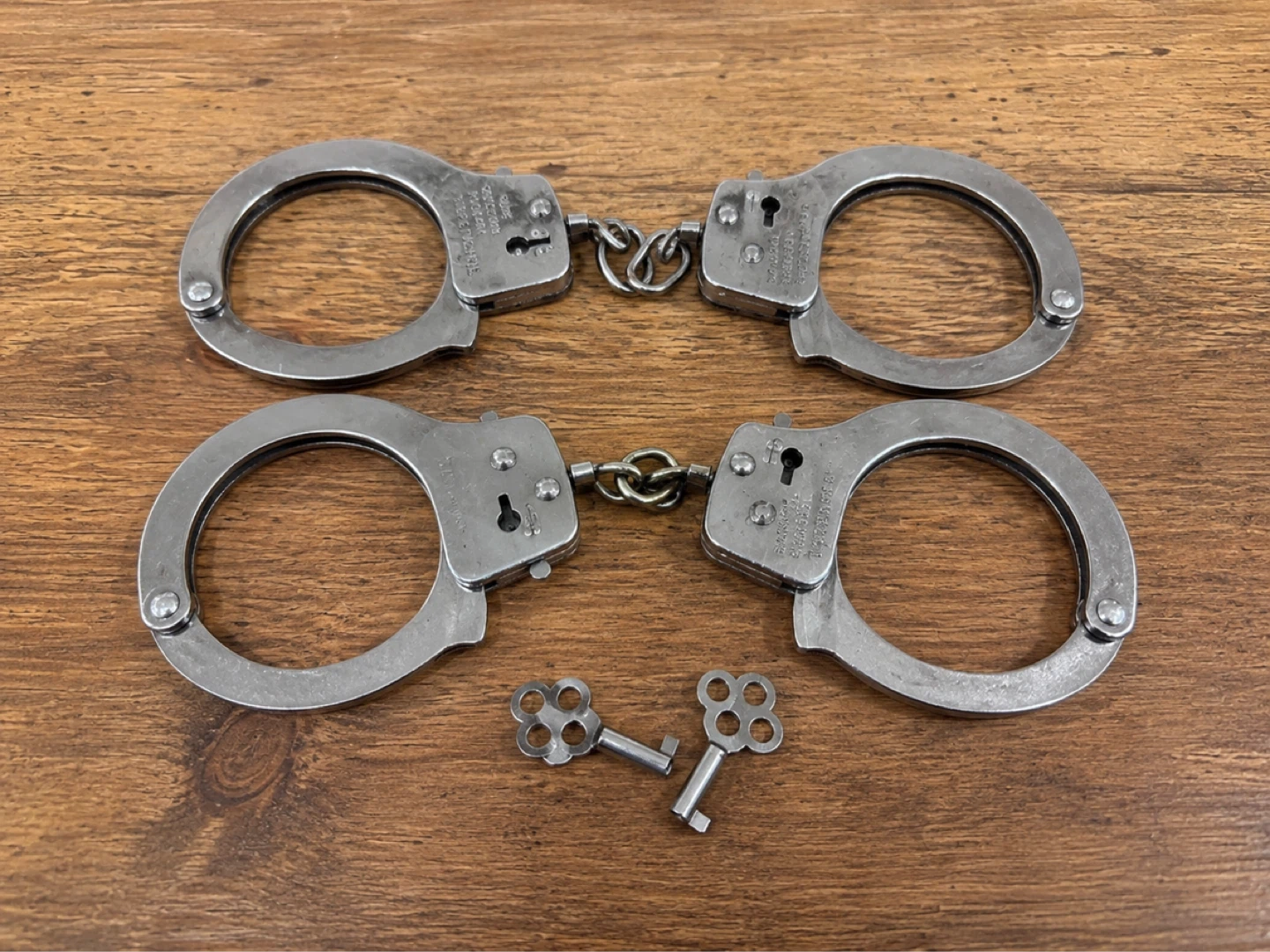 Vintage Metal Handcuffs with Keys