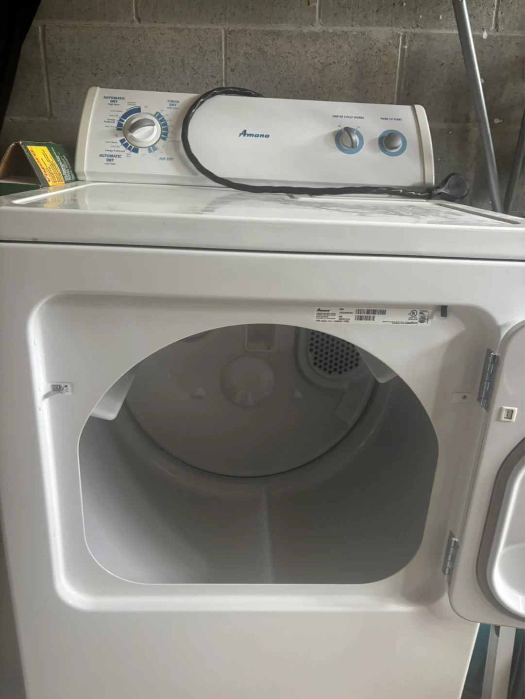 Moving sale-Amana Electric Dryer - photo 4