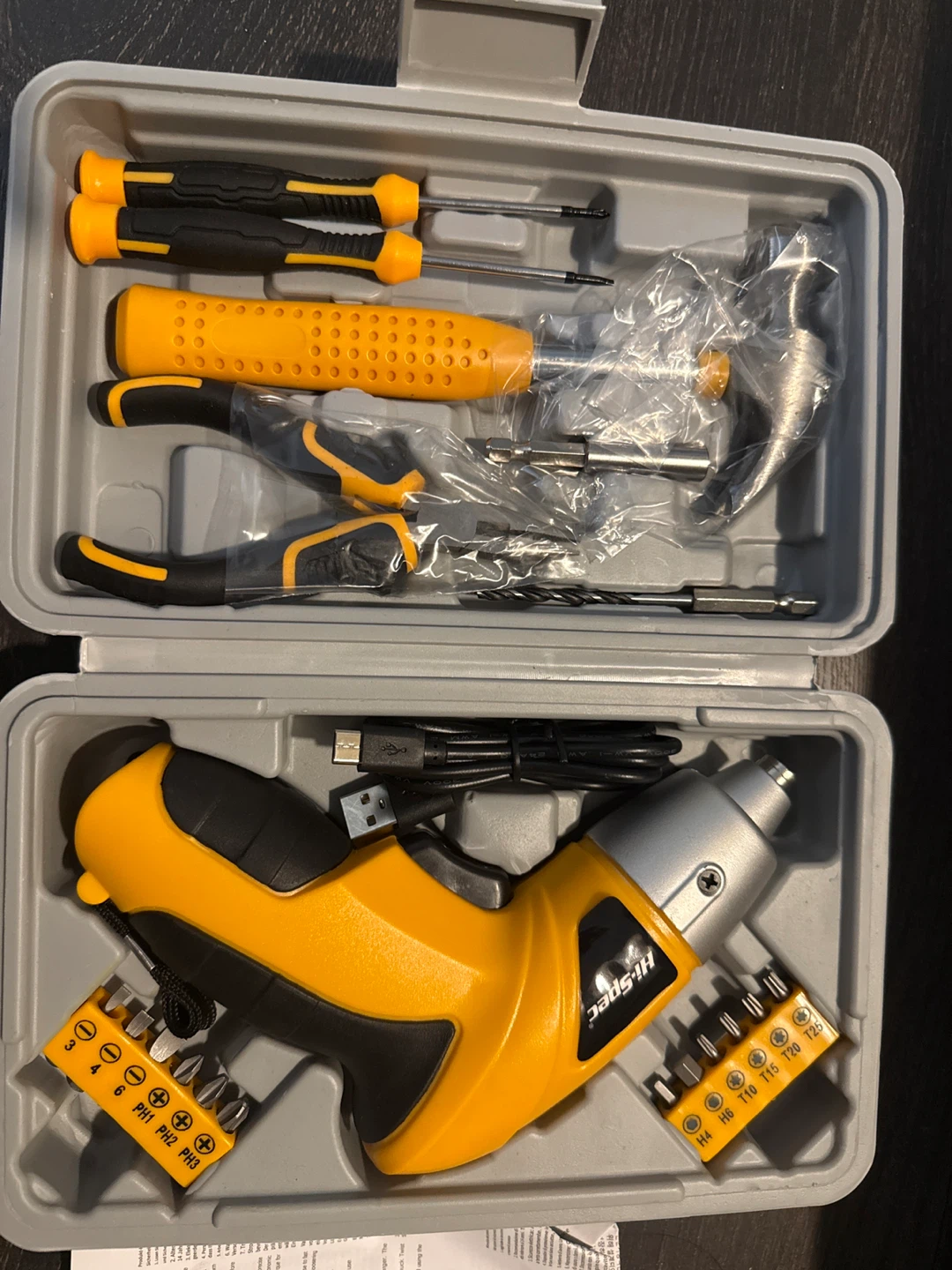 Hi-Spec Electric Screwdriver Set with Case