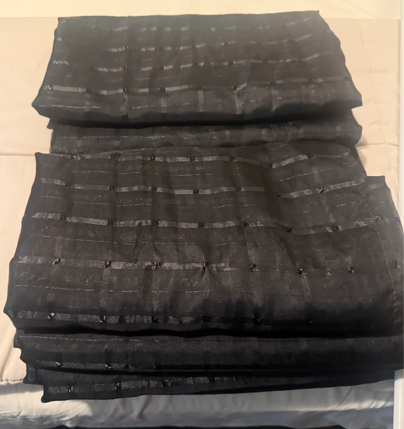 Black Sheer Window Curtains