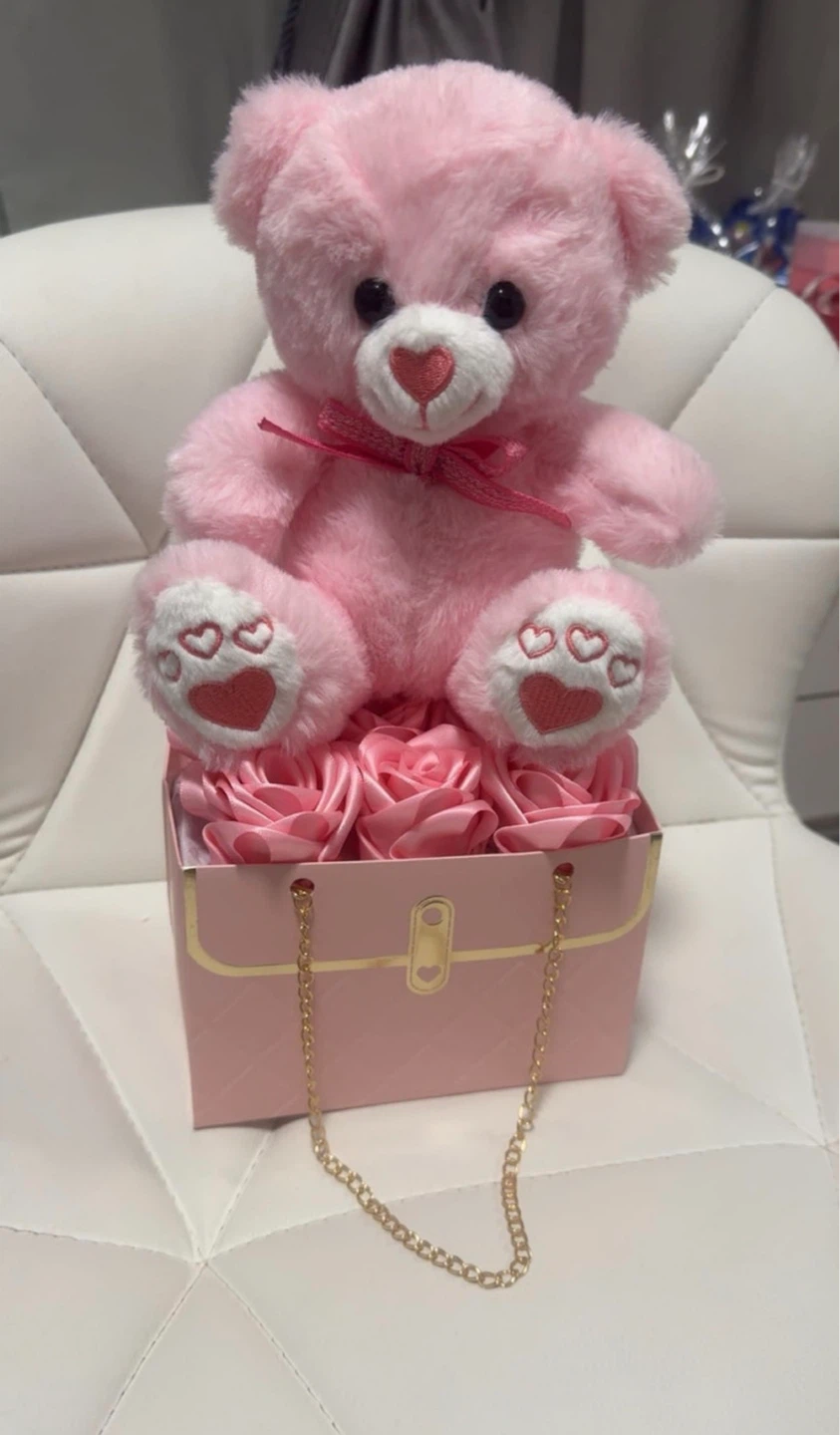 Pink Teddy Bear & Candy Gift Basket - photo 5