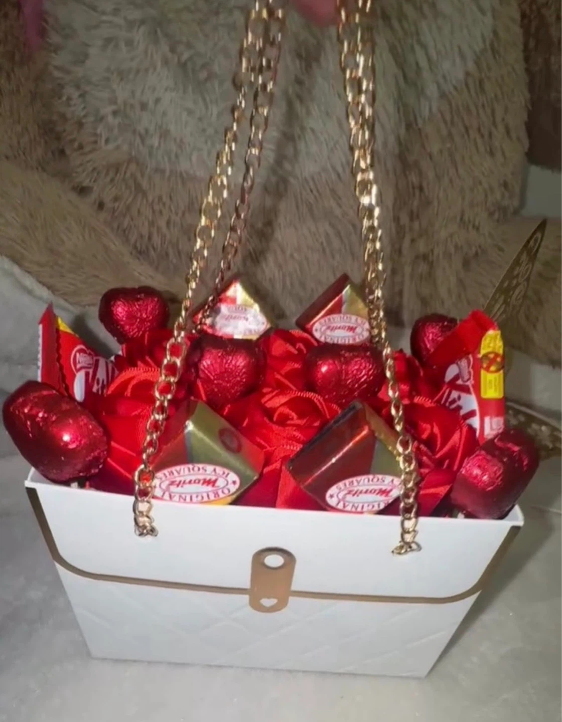 Pink Teddy Bear & Candy Gift Basket - photo 2