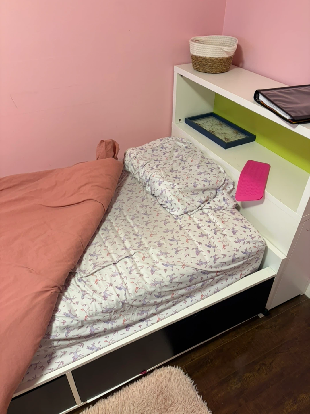 Single Bed Frame with Bookshelf Headboard - photo 3