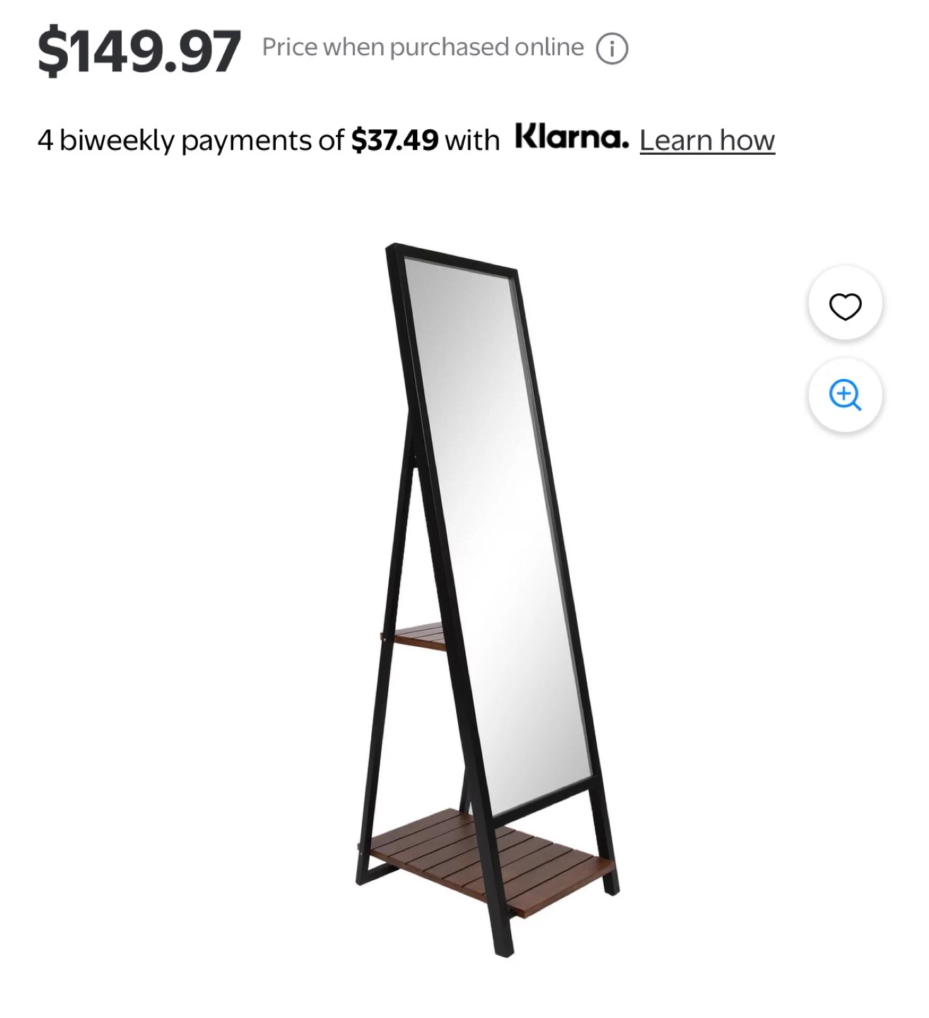 standing mirror with shelves - photo 4