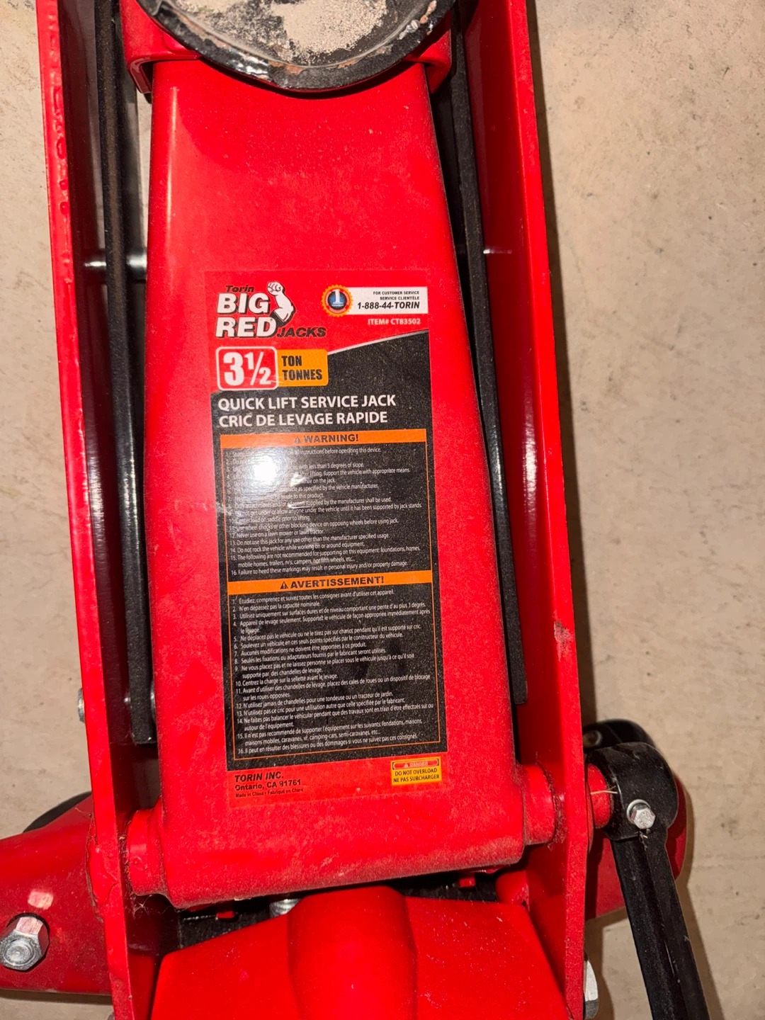 Big Red Jacks 3 1/2 Ton Quick Lift Service Jack - photo 2