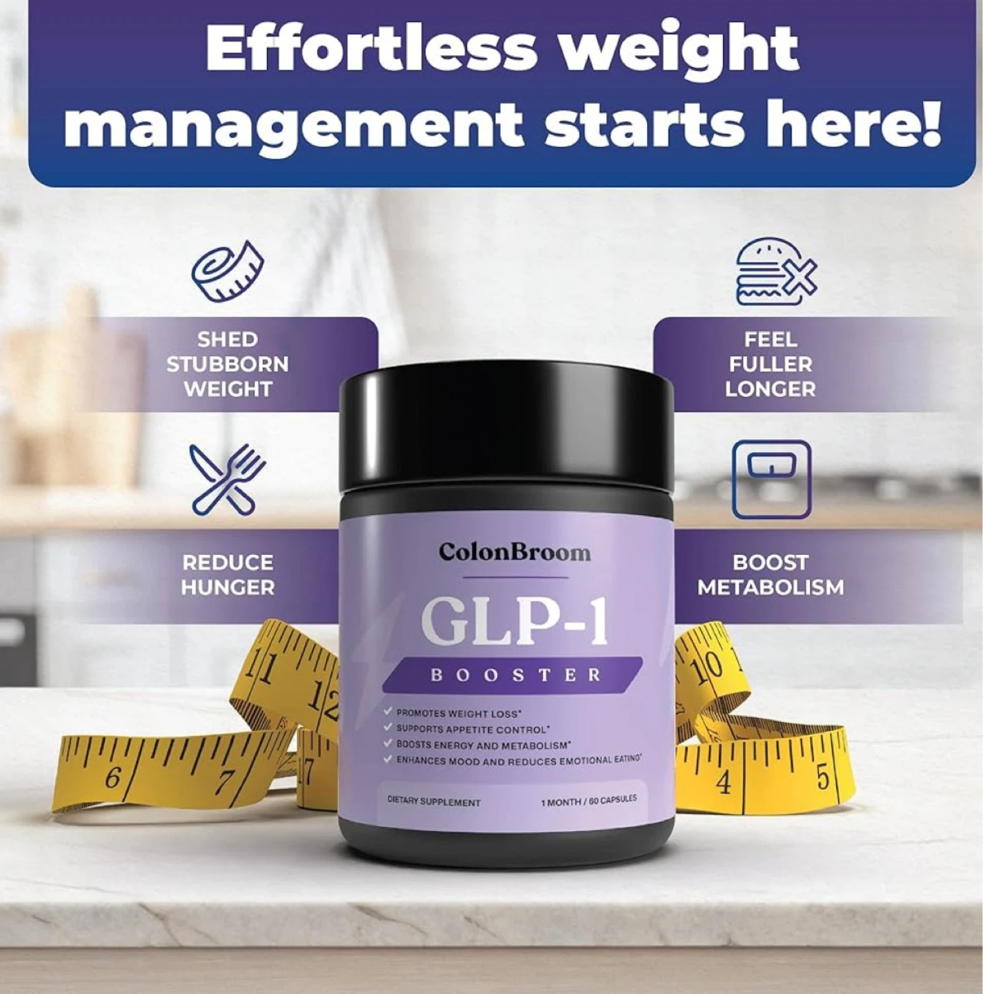 ColonBroom GLP-1 Booster Dietary Supplement - 60 Capsules - photo 2