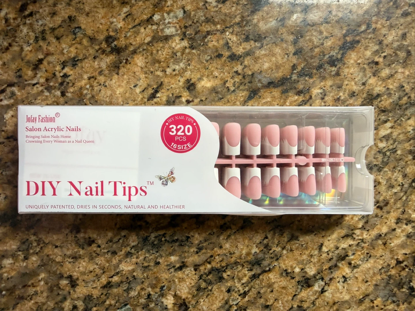 DIY Nail Tips - 320 Pcs, 16 Sizes