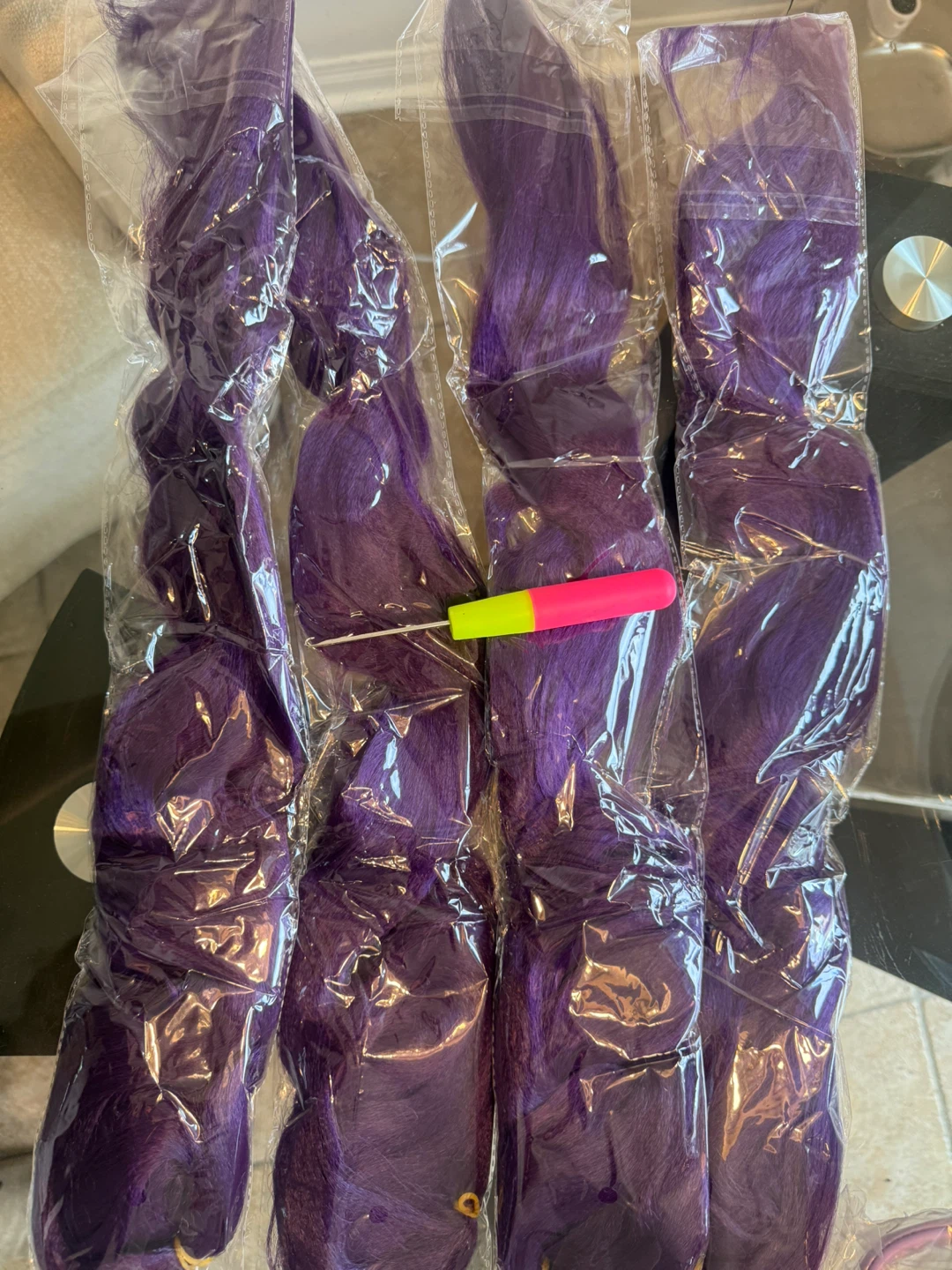 30inch Braiding Hair - Dark Purple 4 packs - photo 2