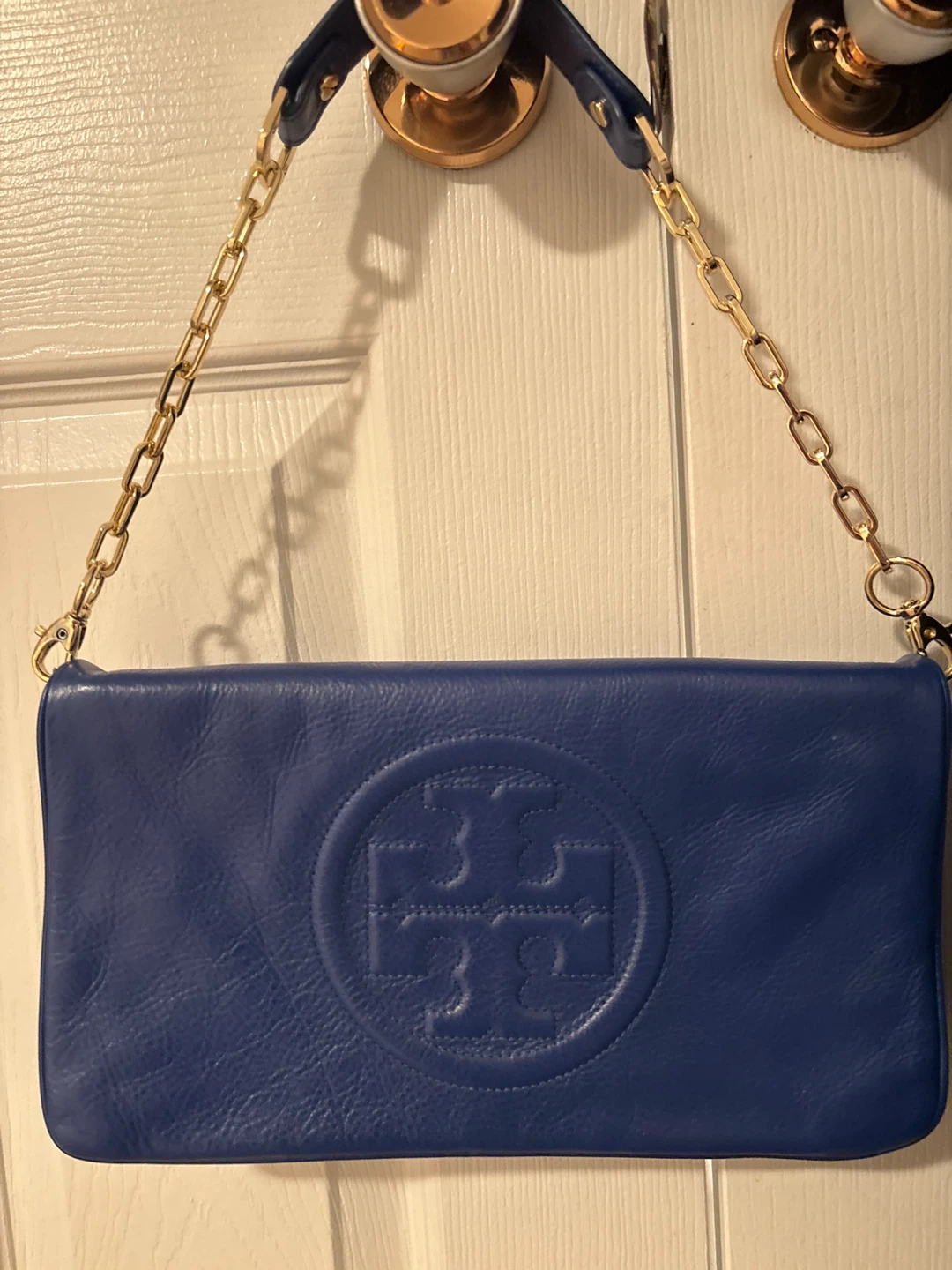 Tory Burch Royal Blue Leather Chain Shoulder Bag - photo 2