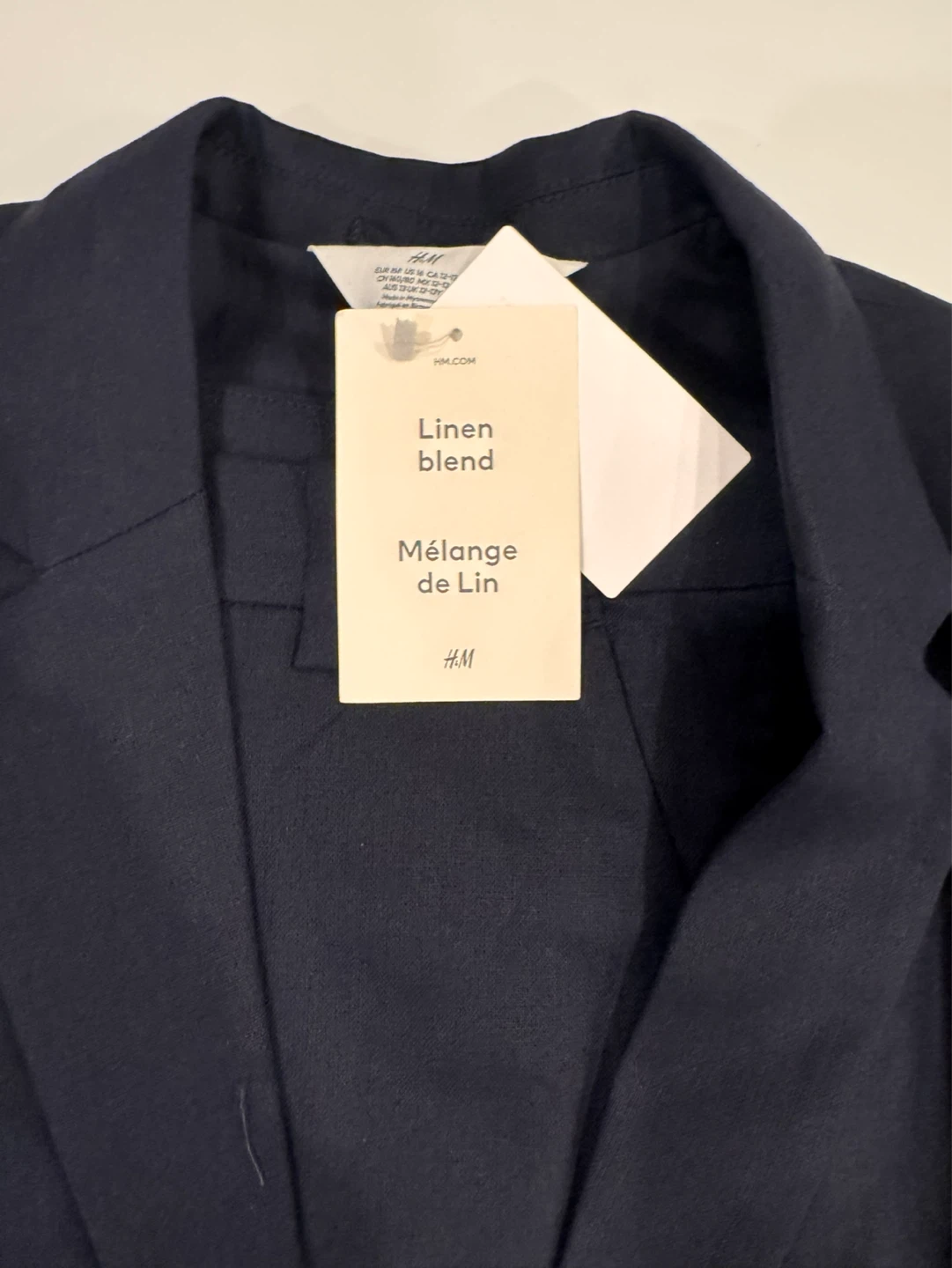 H&M navy Linen Blend Suit Jacket and Pants - photo 4