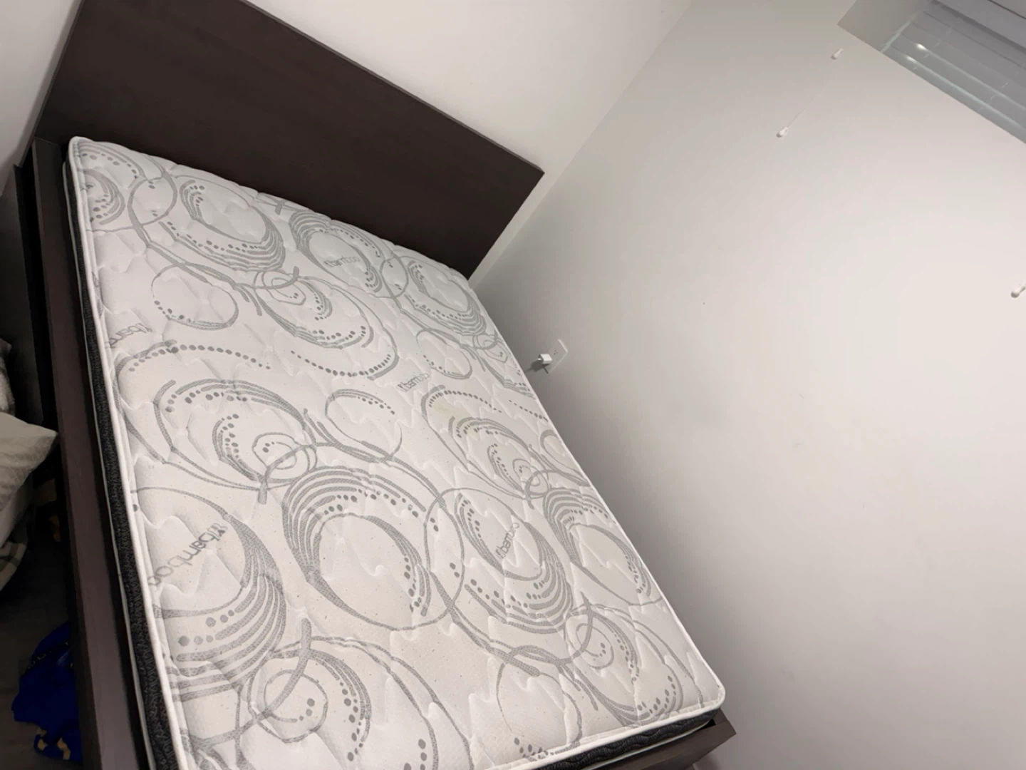 IKEA Queen size Bed Frame and Bamboo mattress - photo 3