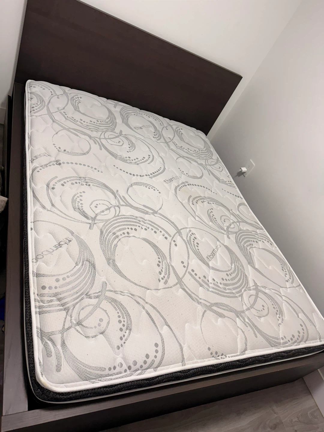 IKEA Queen size Bed Frame and Bamboo mattress - photo 2