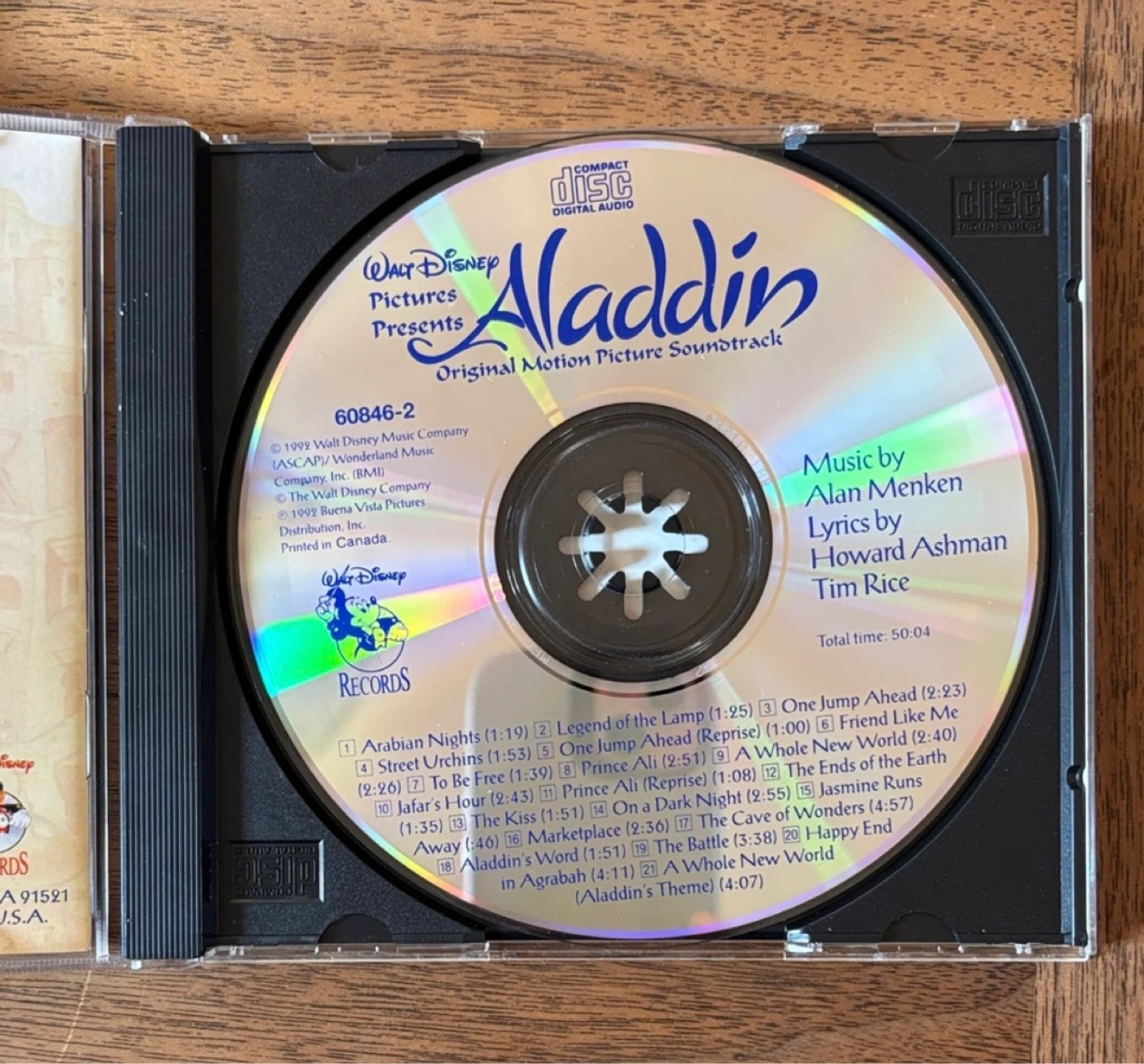 ⚽️Aladdin Original Motion Picture Soundtrack CD - photo 3
