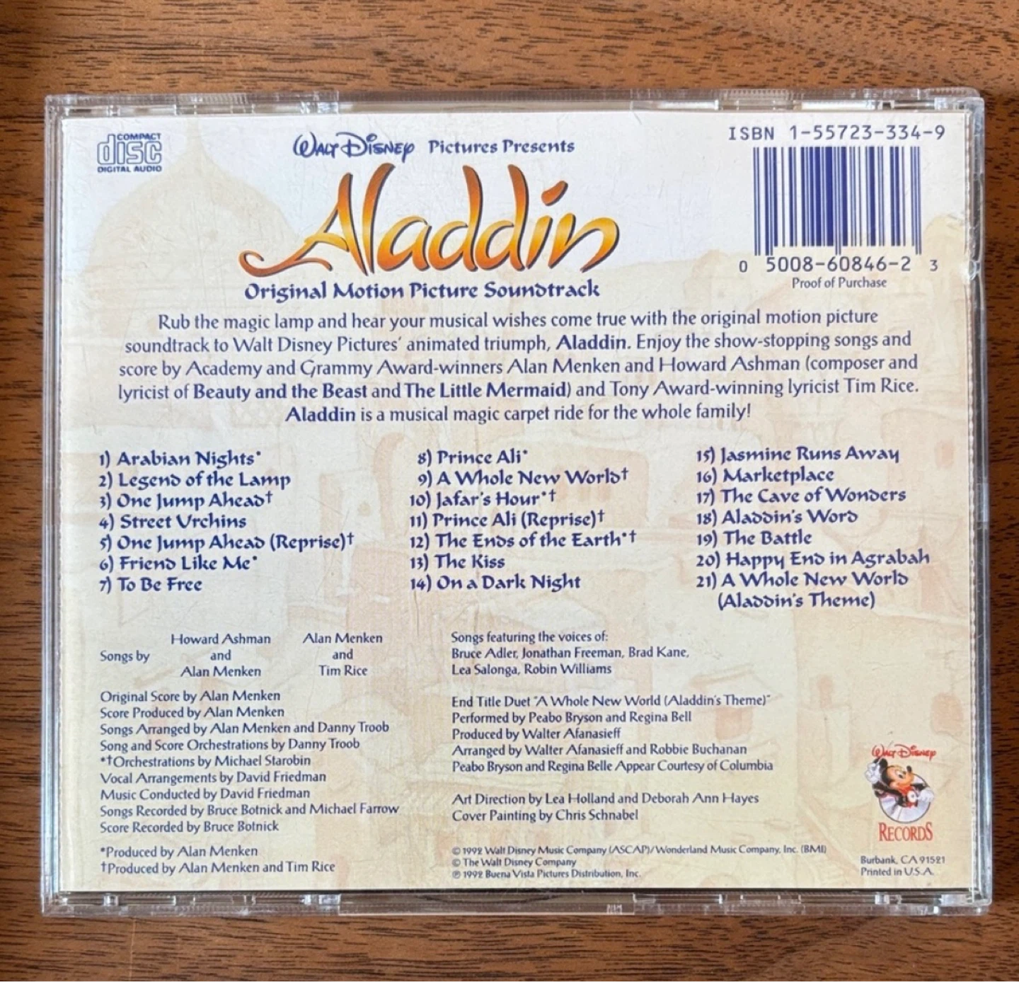 ⚽️Aladdin Original Motion Picture Soundtrack CD - photo 2