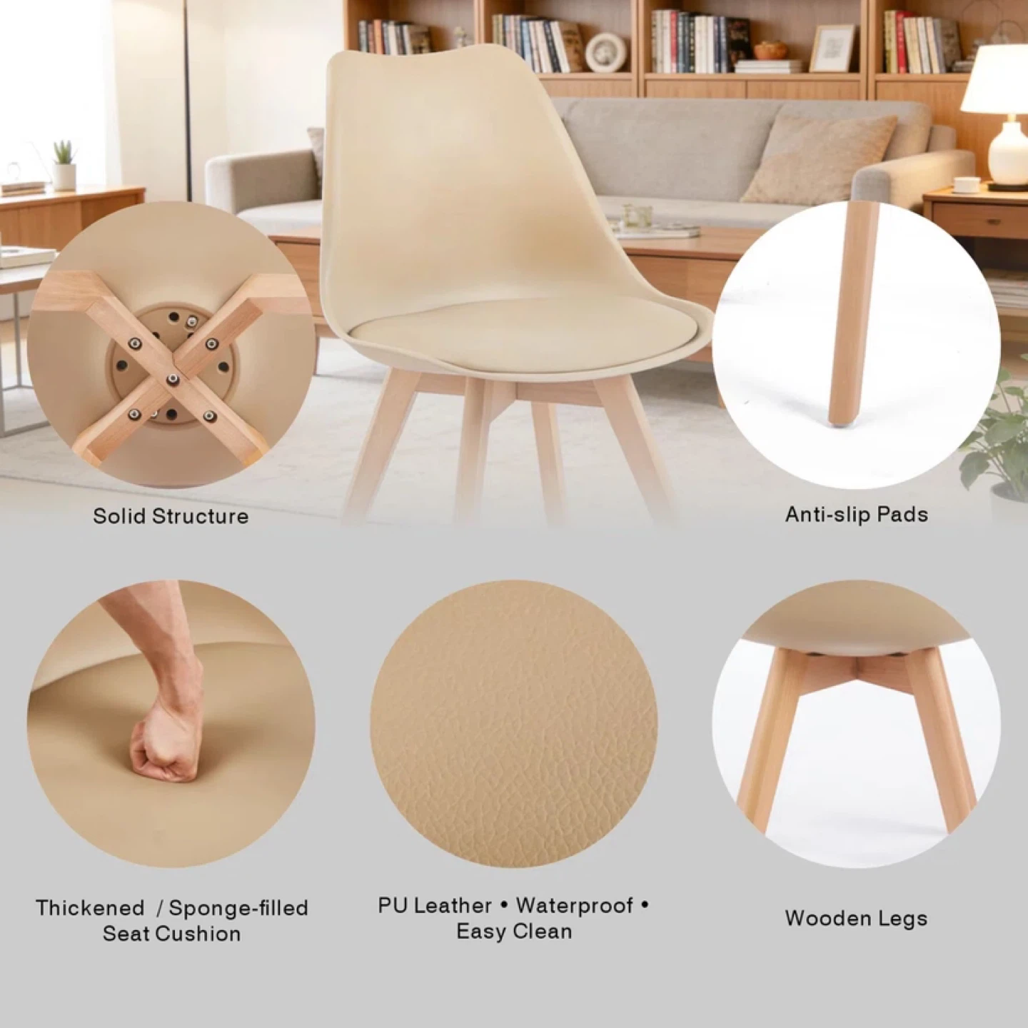 White dining room chairs - photo 3