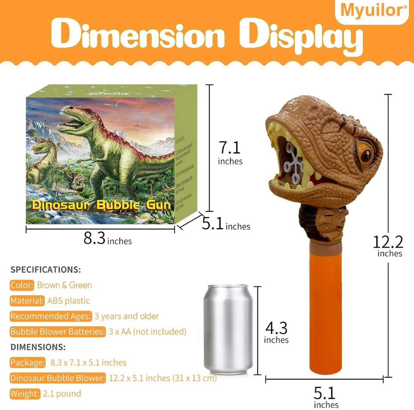 Myuilor Dinosaur Bubble Guns (Set of 2) - photo 2