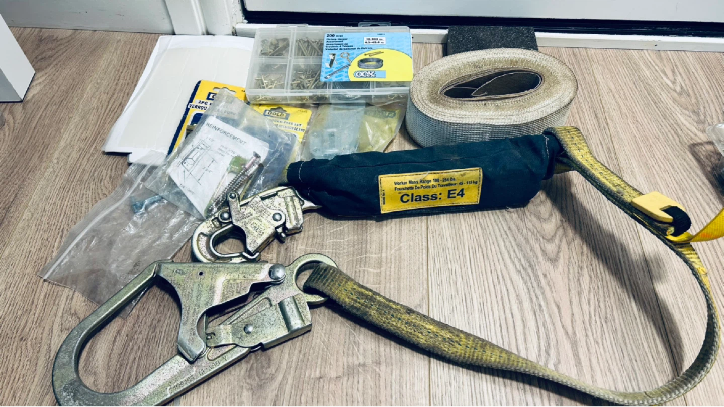 Construction Hardware & Safety Gear Lot