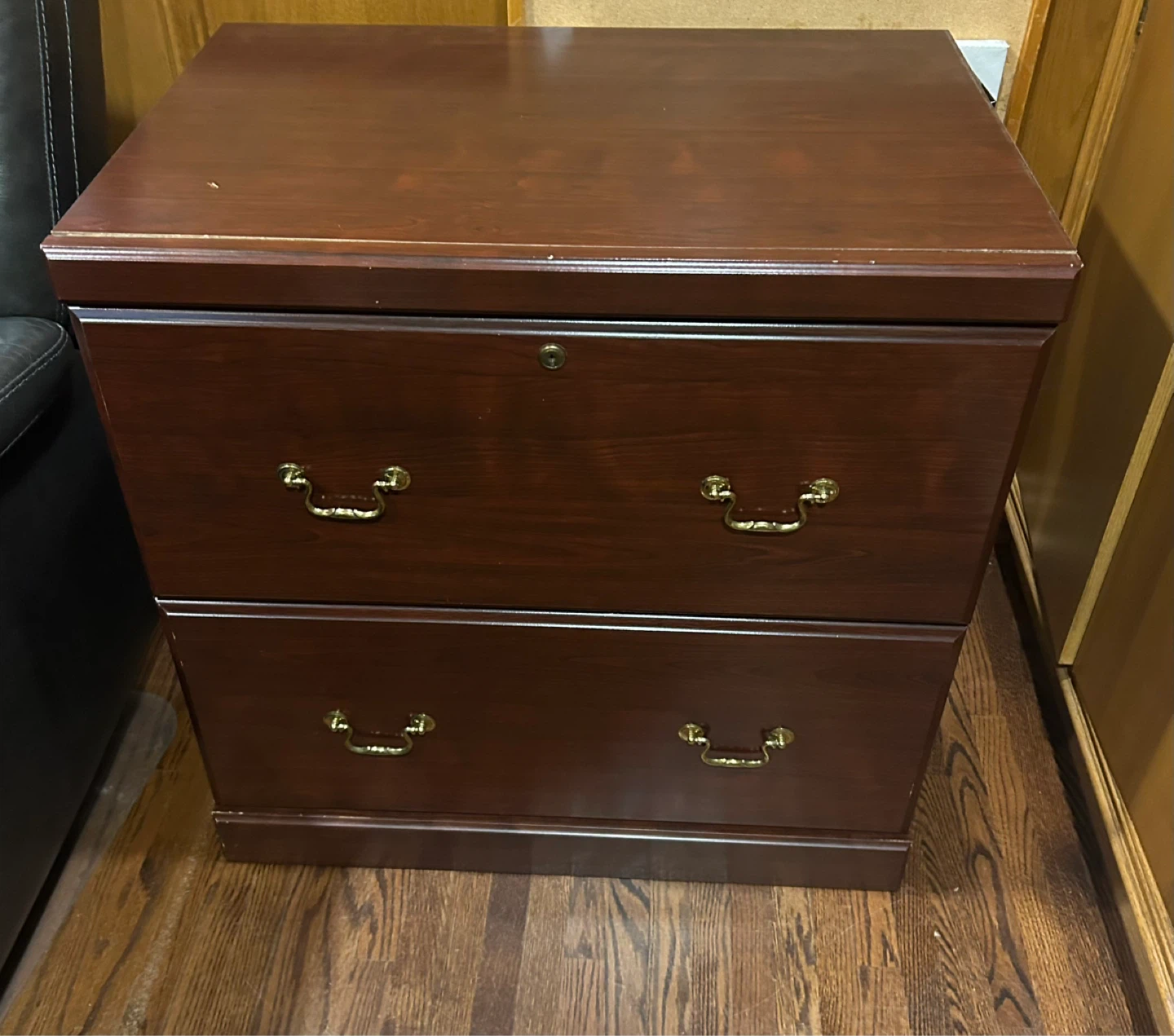 Dark Wood Filing Cabinet