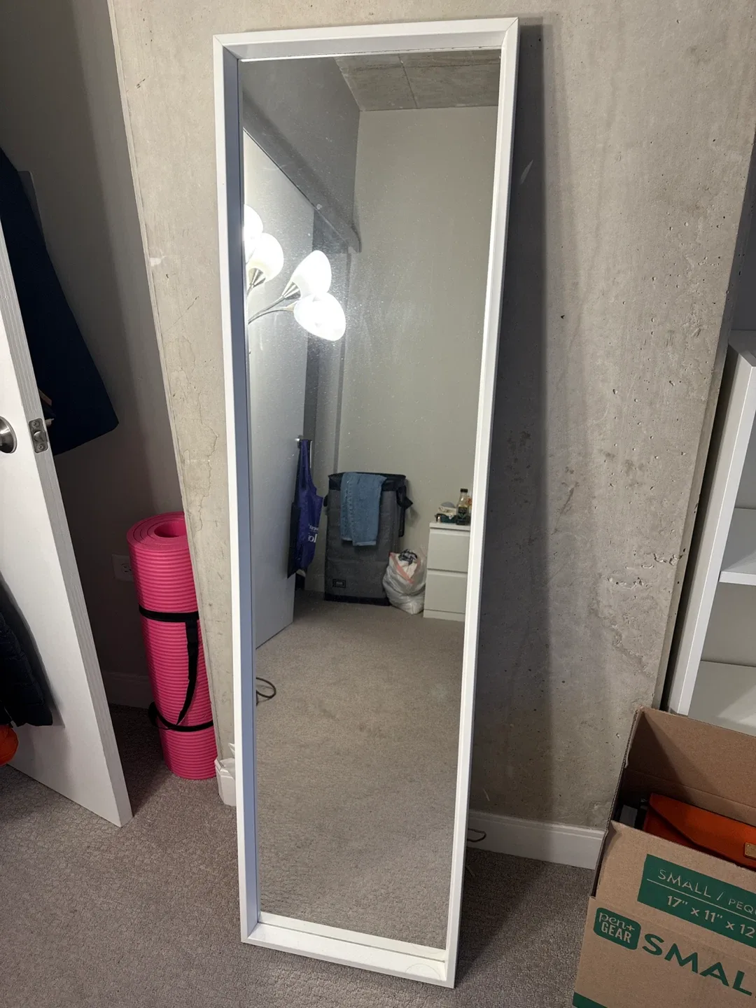 White Framed Full Length Mirror