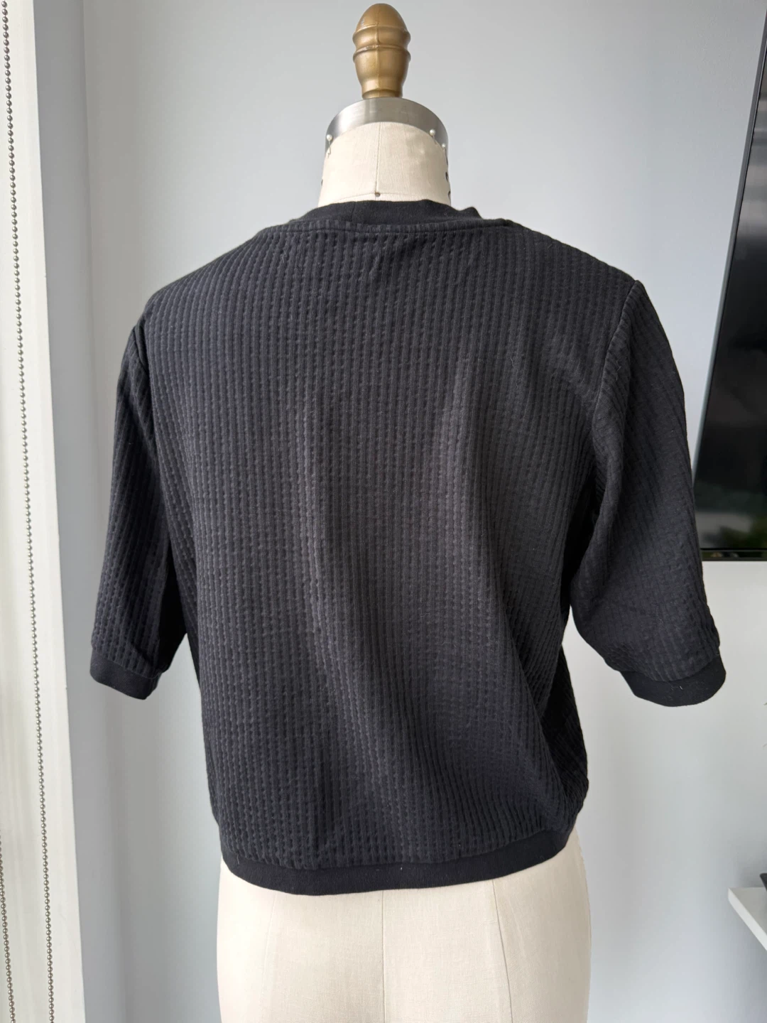 ⚽️OAK + FORT Black Quilted Pocket T-Shirt size xs - photo 2