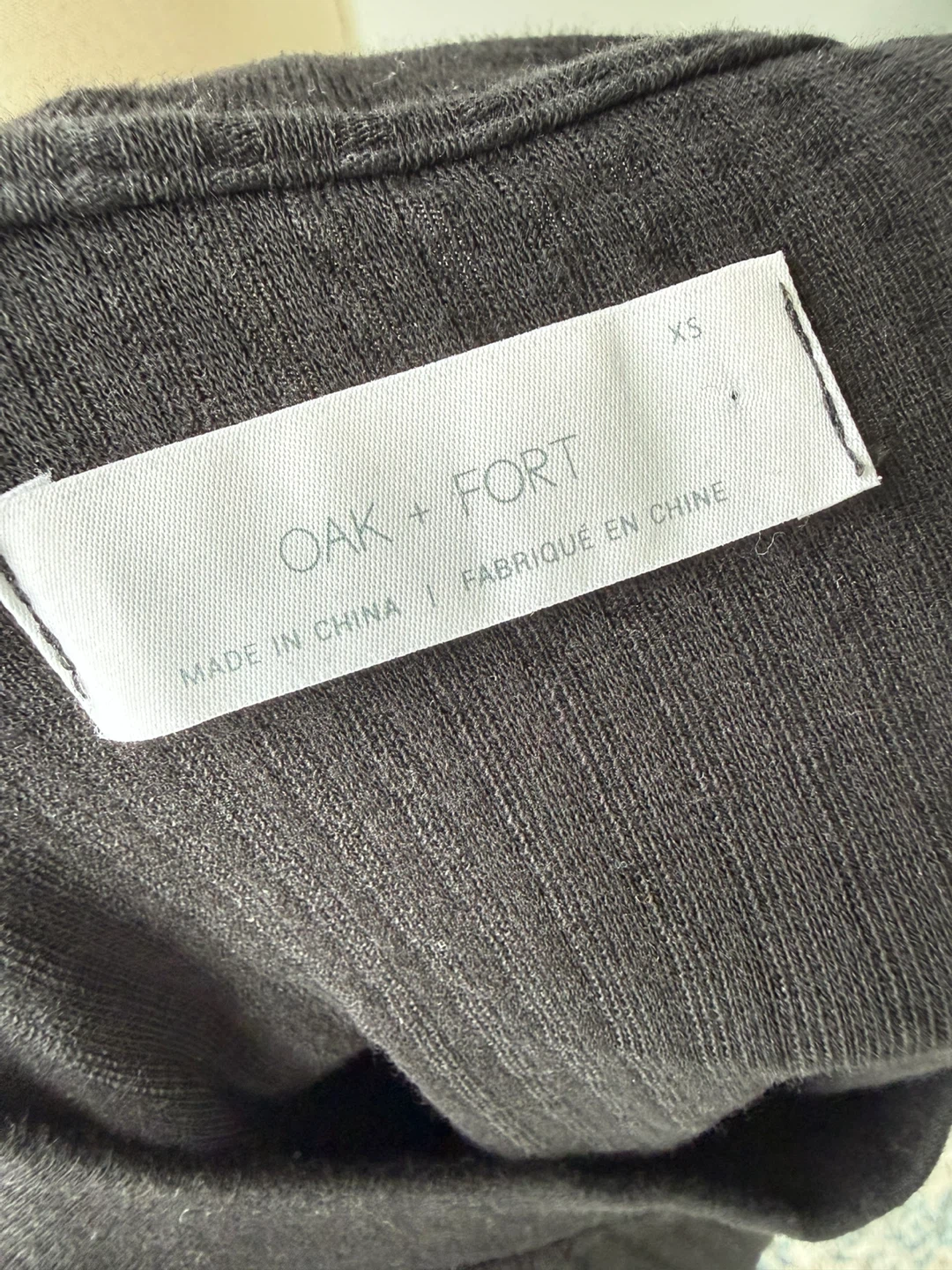 ⚽️OAK + FORT Black Quilted Pocket T-Shirt size xs - photo 3