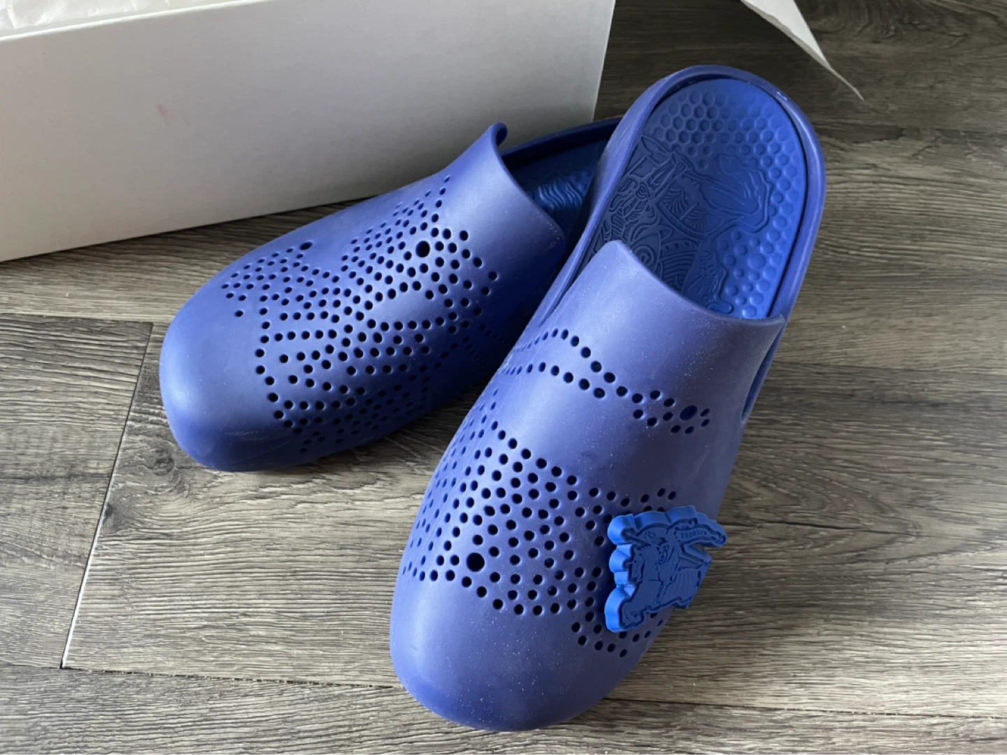⚽️Burberry Men's blue slip-on clogs - photo 4