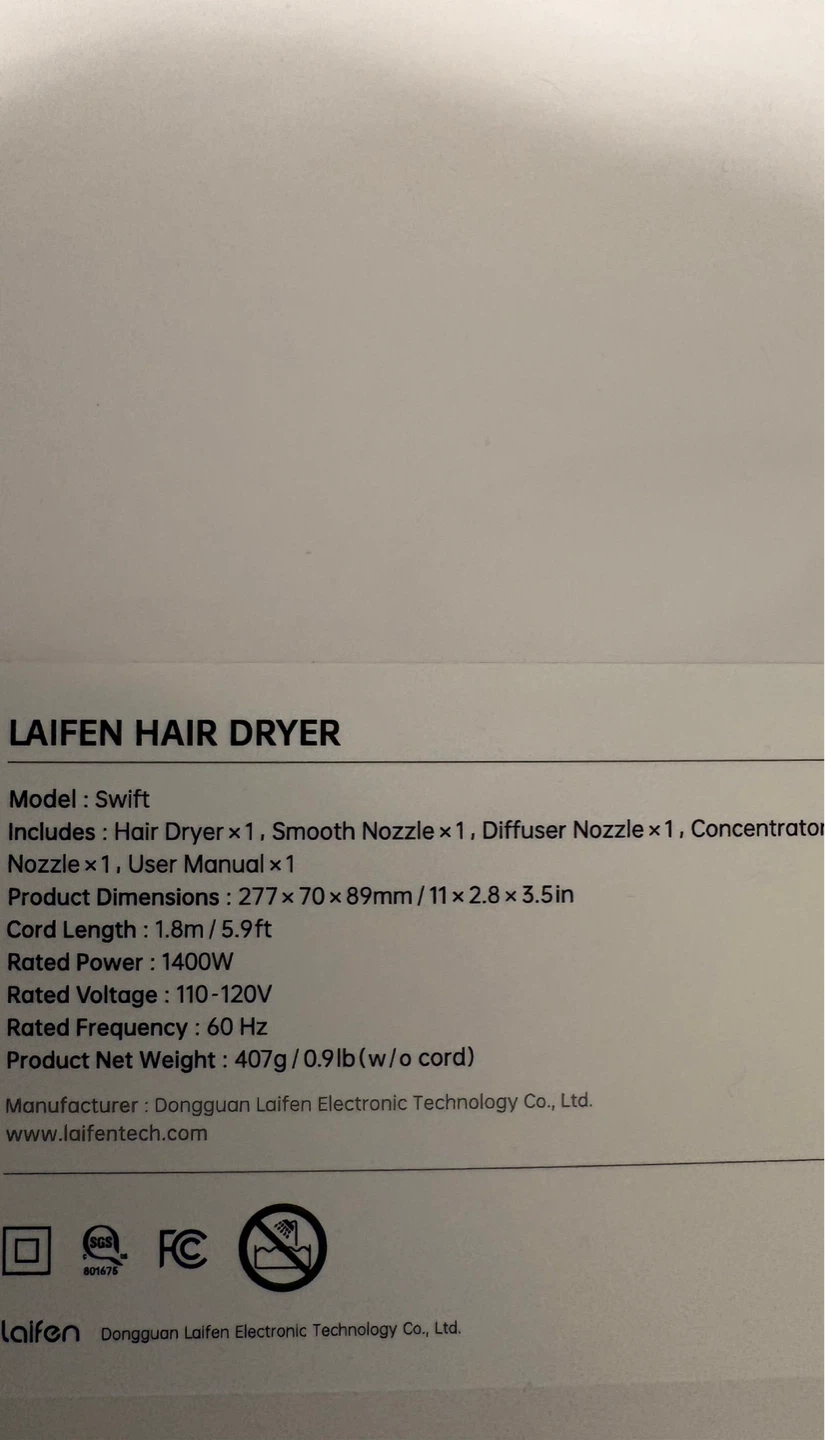 Laifen Swift High-Speed Hair Dryer - photo 2