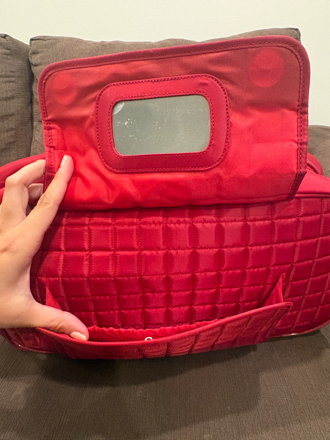 Lug Red Quilted Travel Bag Duffle Weekender - photo 3