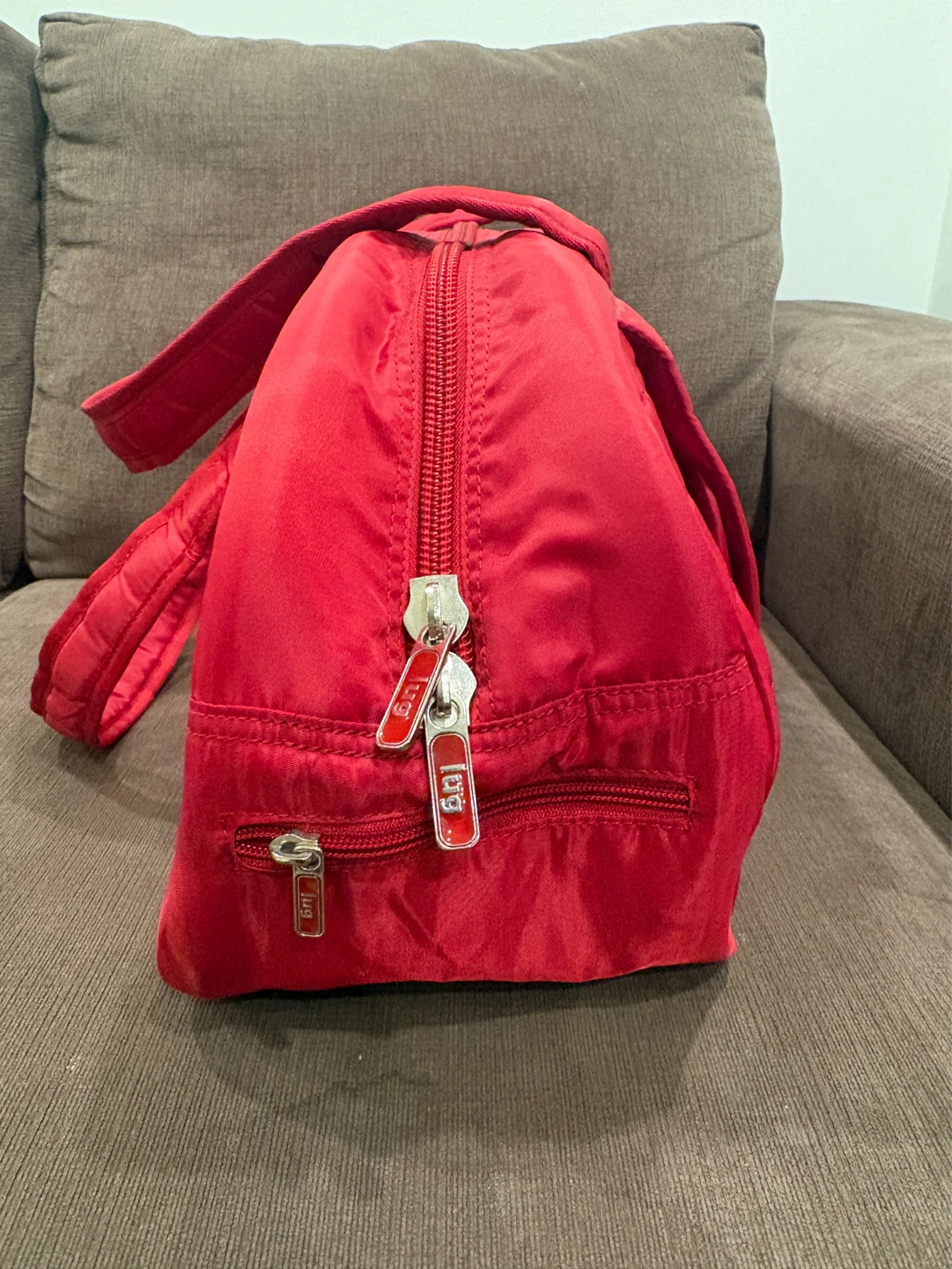 Lug Red Quilted Travel Bag Duffle Weekender - photo 4
