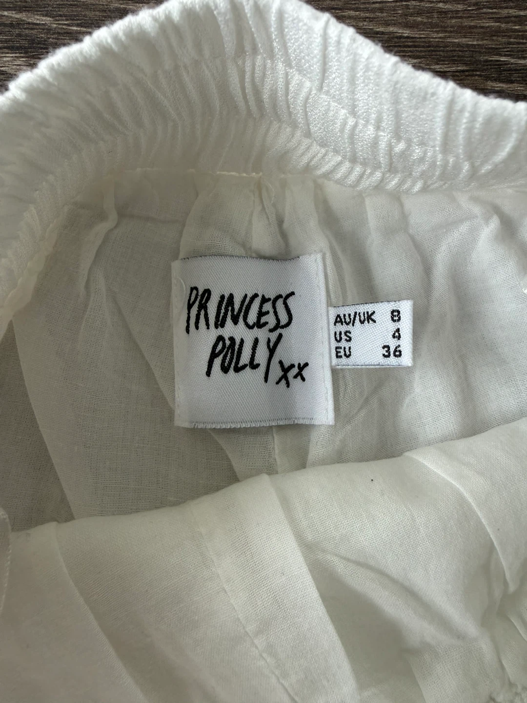 ⚽️Princess Polly White Shorts size 4 - photo 3