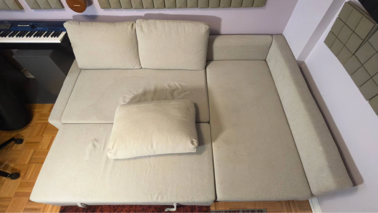 Light Beige Sectional Sofa with Storage - photo 4