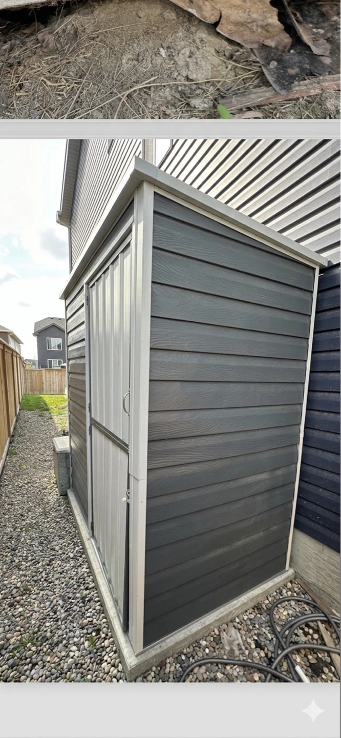 Grey Outdoor Storage Shed