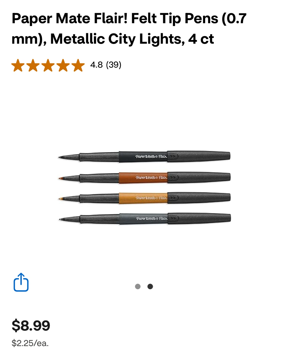 NEW⚽️Felt Tip Pens Metallic City Lights 4 ct - photo 4